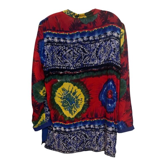 Dorothy Schoelen Platinum Women’s Jacket – L – Bold Batik Print – Made in USA - Picture 7 of 7